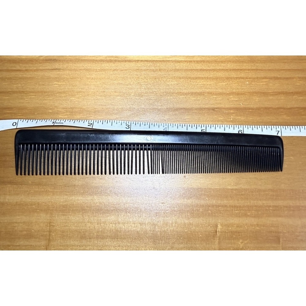 Vintage Genuine Ace Hard Rubber & Conair Black Hair Combs 7" Lot Of 2 - Picture 8 of 8